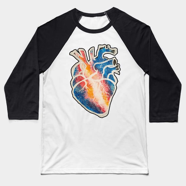 Cosmic Heart Baseball T-Shirt by AbrasiveApparel